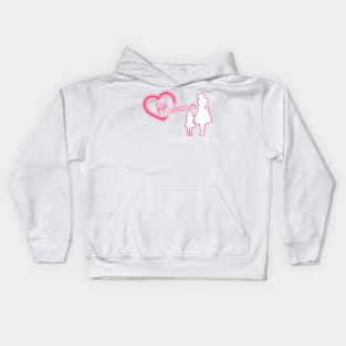 Mama - Mother with Dauther Kids Hoodie